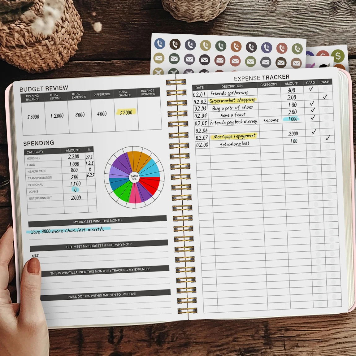 A5 Budget Planner Book | Undated Monthly Finance Journal - Image 2