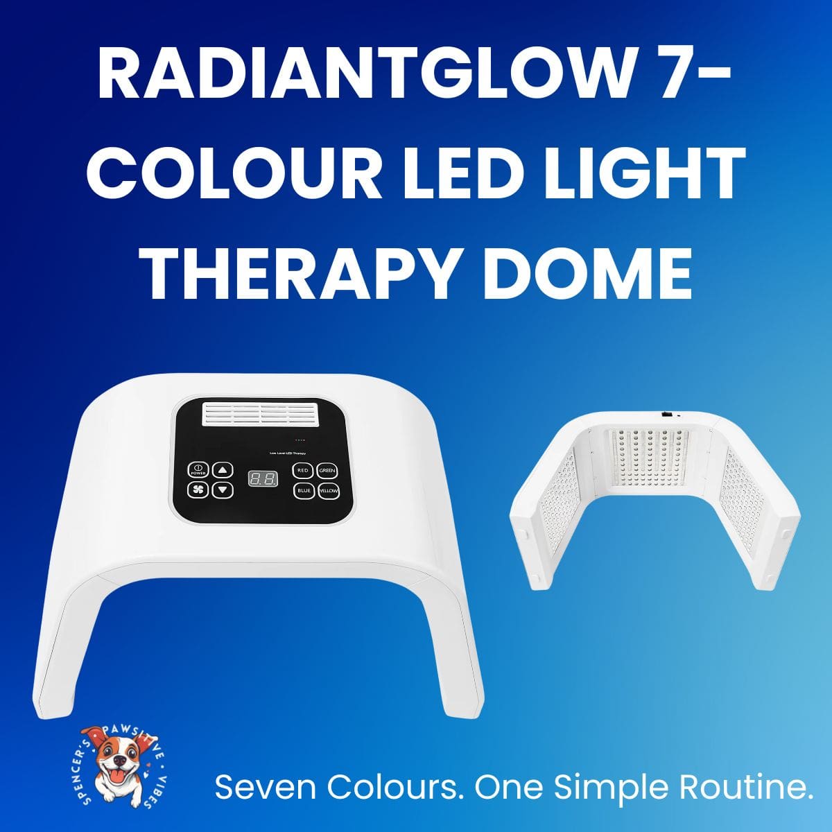 RadiantGlow 7-Colour LED Light Therapy Dome (UK-Shipped)