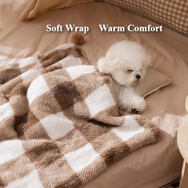 Winter Cream Flannel Dog Blanket