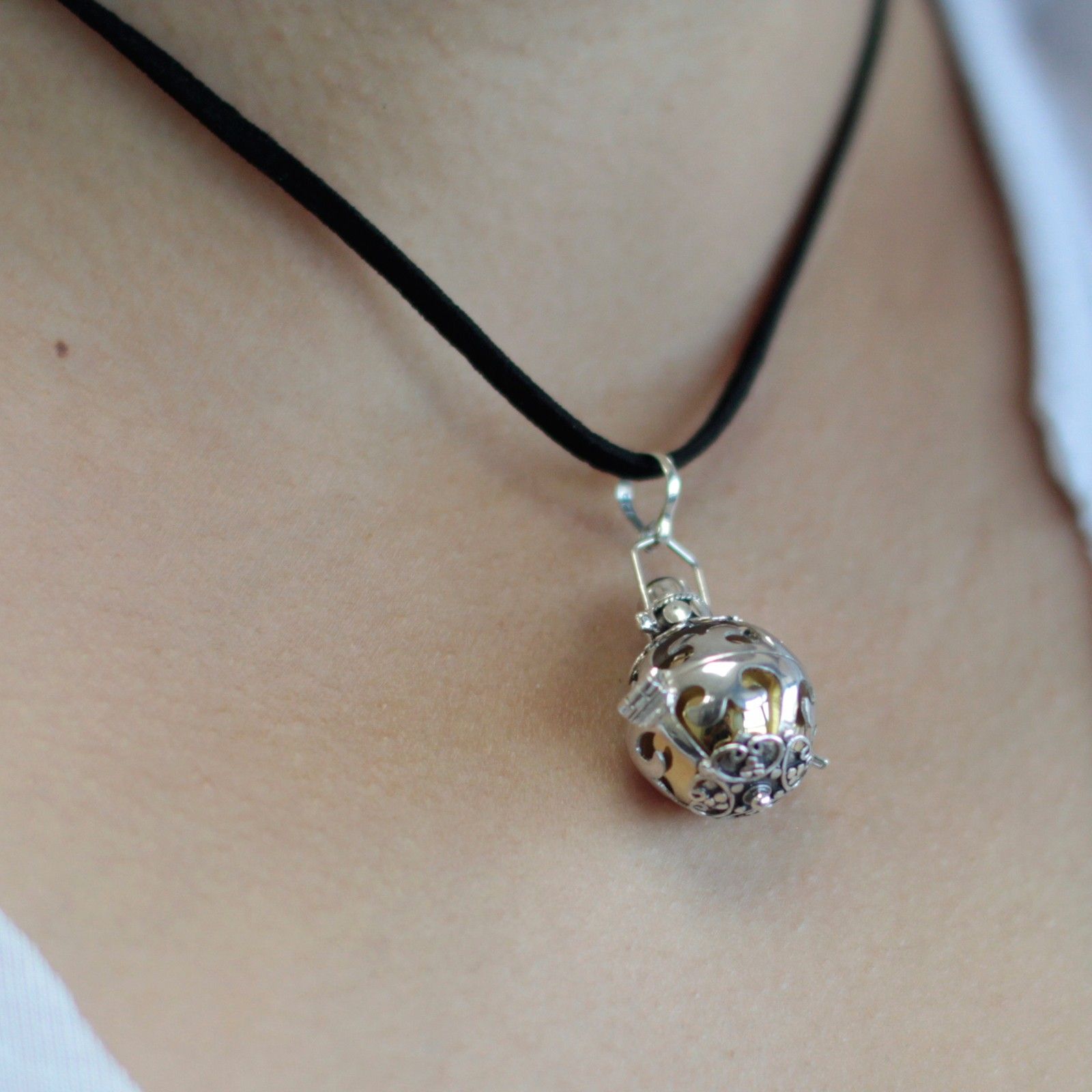 Silver Angel Bell Necklace – Dreams – 18mm Artisan Silver Bell