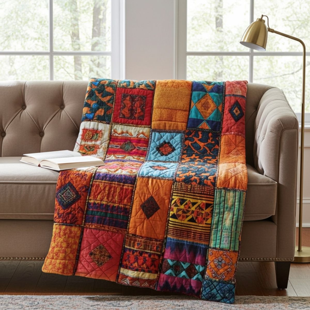 Boho Coral Fleece Blanket 150×200cm