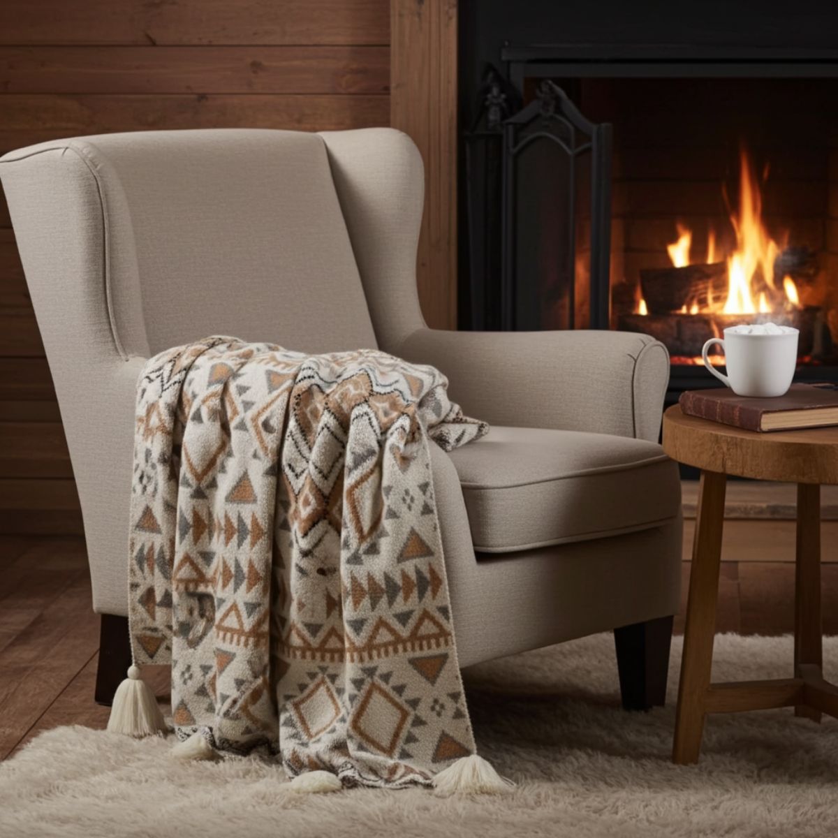 Boho Geometric Throw Blanket – 150 × 220 cm